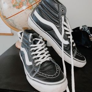 Leather Sk8 Hi Vans